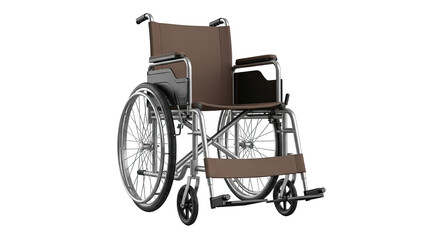 Brown and Silver Wheelchair