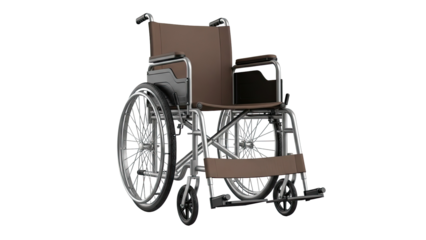 Brown and Silver Wheelchair