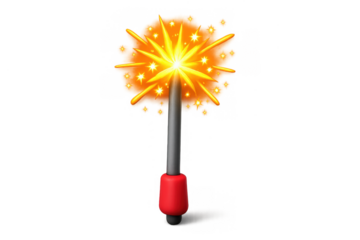 Vibrant sparkler with glowing sparks for festive celebrations and joyful events