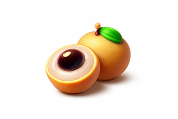 Vibrant longan fruit icon for digital design and decorative projects