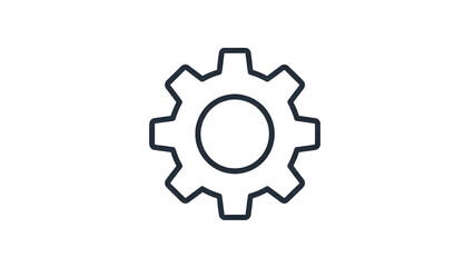 Fototapeta premium Simple gear icon representing settings, configuration, and technical optimization