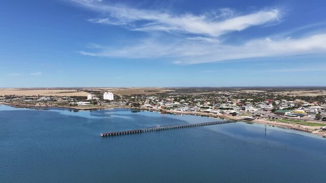 Aerial footage of Streaky Bay South Australia