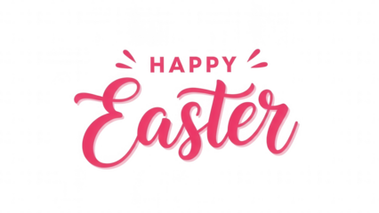 Pink Easter Greeting on Black Background