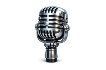 Vintage cartoon microphone icon for music and audio design projects