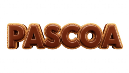 Chocolate Pascoa Text Logo on Black Background
