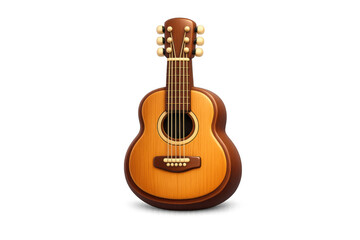 Obraz premium Simple acoustic guitar icon for music design and composition projects