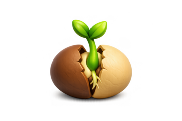 Sprouting seed potential: symbol of growth and renewal for nature design projects