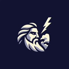 Zeus God of Thunder Logo