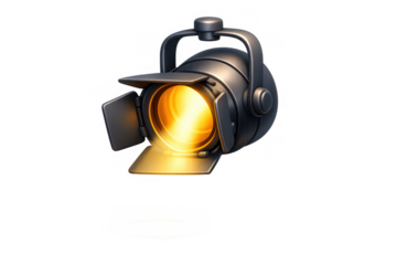 Simple spotlight icon on stage for theater and event design