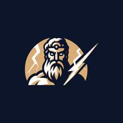 Zeus God of Thunder Logo