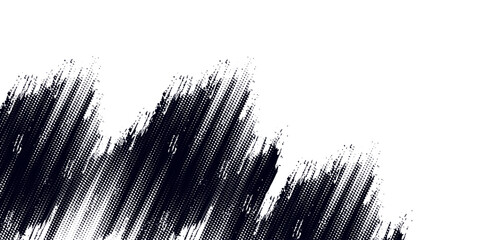 Dots halftone white and dark blue vector line color pattern gradient grunge texture background. grunge brush strokes ink paint isolated on white background. modern