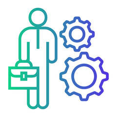 Fototapeta premium job training Line Gradient Icon