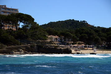 Mediterranean Coast in the Town Peguera on the Island Mallorca