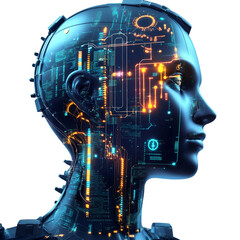 AI Crypto Advisor Interface with Blank Screen Financial Technology Dashboard transparent background