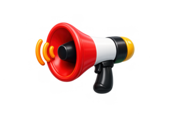 Vibrant megaphone icon for communication design and digital media projects