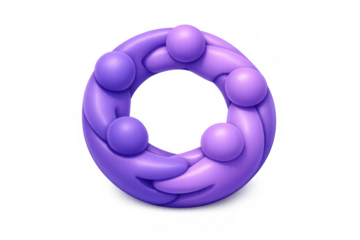Unity circle icon - abstract symbol of teamwork and collaboration