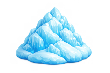 Glacier ice icon illustration for winter design or digital projects