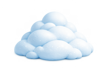 Winter snow pile icon with soft texture for seasonal design and decoration