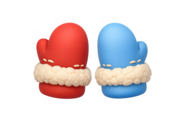 Cozy arctic winter mittens illustration for cold season design and decoration