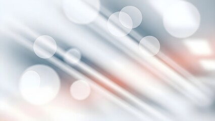 Abstract white and blue blurred background with glowing bokeh and light trails