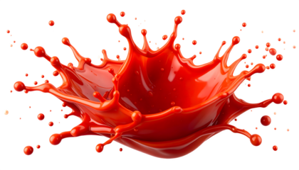 Realistic tomato sauce splatter overlay