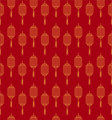Chinese Pattern New Year. Red Chinese Pattern for Imlek. Oriental Pattern. Red Seamless Pattern. Japanese Seamless Pattern. Asian Oriental Pattern.