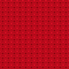 Chinese Pattern New Year. Red Chinese Pattern for Imlek. Oriental Pattern. Red Seamless Pattern. Japanese Seamless Pattern. Asian Oriental Pattern.
