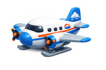 Arctic research plane icon for scientific exploration designs