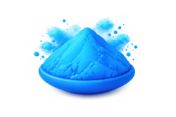 Blue holi powder explosion design for festive celebration and creative art projects