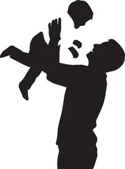 Father playing with child
