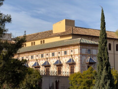 Gandia, Spain. January 6, 2026. The historic Palacio Ducal de los Borgia featuring intricate wall paintings 