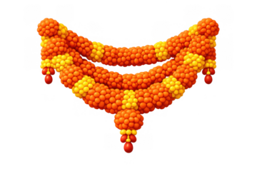 Elegant marigold garland design for festive decor and celebration