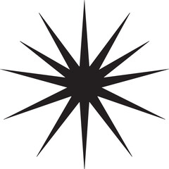 Black starburst design