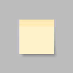 Sticky note with shadow, tape, lined and grid paper. Realistic blank paper sheets for reminders and office notes isolated on grey background.