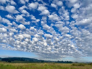Cloudscape above the Highveld countryside in Gauteng in South Africa