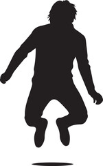 Silhouette of person jumping
