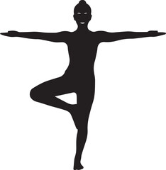 Silhouette of a person in yoga pose