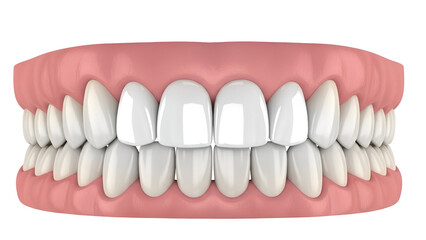 Obraz premium Closeup of Healthy White Teeth in Pink Gums dental