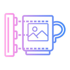 print Line Gradient Icon