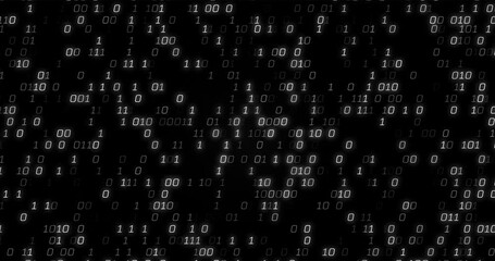 Animation of binary coding on black background