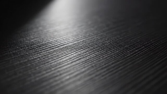 Dark wood texture closeup plank grain monochrome highlight shallow depth of field linear grain pattern soft directional light creating moody abstract pattern and subtle highlight with shallow grooves
