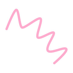 Fototapeta premium Abstract Pink Zigzag Line Art Element