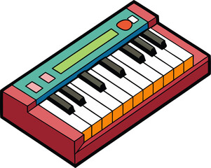 Colorful electronic keyboard