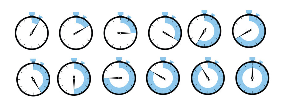 Set clock, alarm, watch, stopwatch