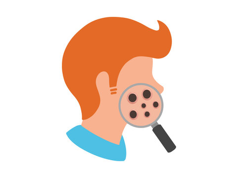 Hand Drawn Acne Blackhead Clip Art
