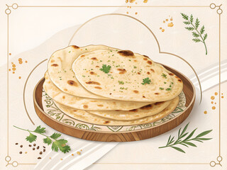 Luxury naan bread poster