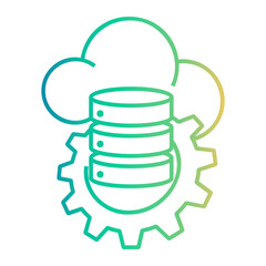 data integration Line Gradient Icon