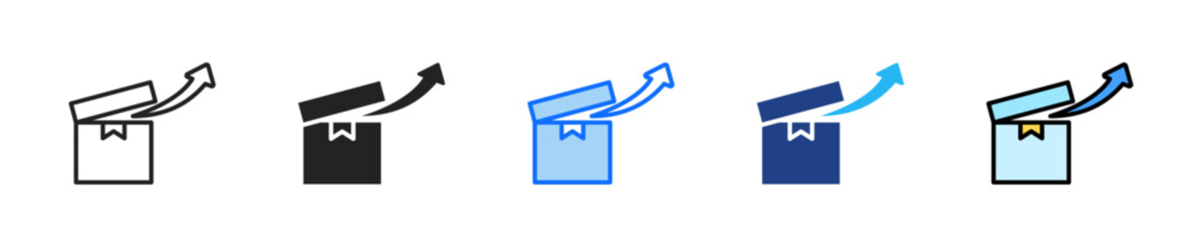 Stock Out Icon Set Multiple Style Collection