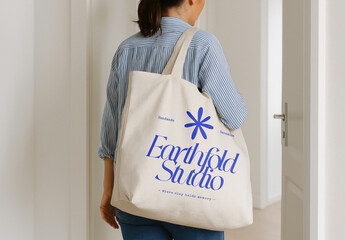 Stylish Eco Friendly Tote Bag Mockup PSD
