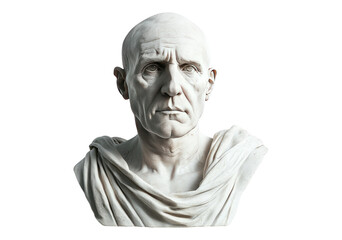 Obraz premium Realistic Marble Bust of an Ancient Roman Senator in Classic Style